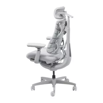 LiberNovo Omni Cadeira de escritório ergonómica dinâmica, Cinzento, Mesh, altura do assento 45 cm, braços ajustáveis 3D, capacidade 120 kg