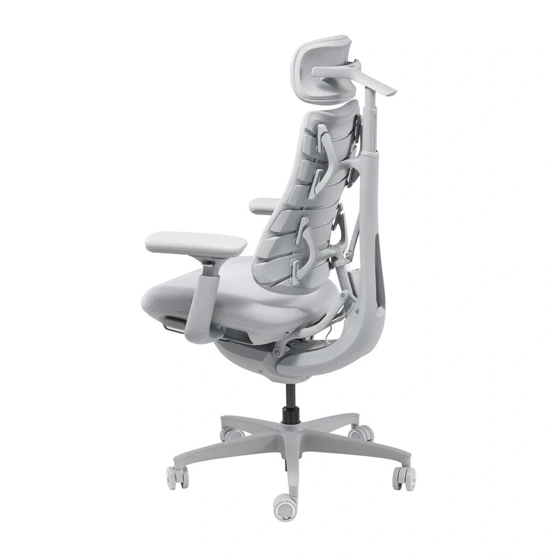LiberNovo Omni Cadeira de escritório ergonómica dinâmica, Cinzento, Mesh, altura do assento 45 cm, braços ajustáveis 3D, capacidade 120 kg