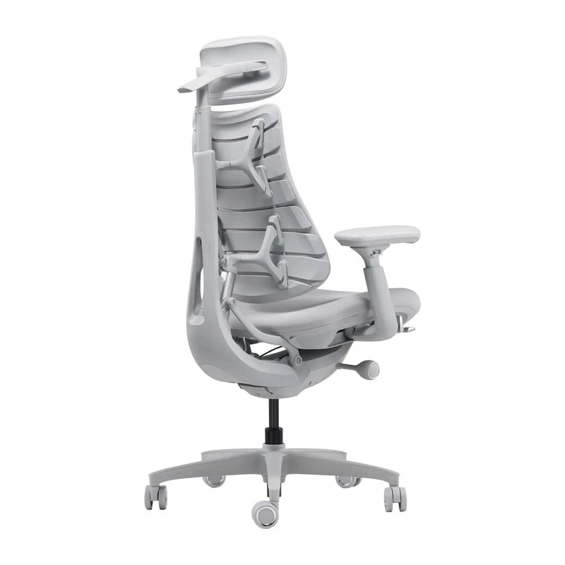 LiberNovo Omni Cadeira de escritório ergonómica dinâmica, Cinzento, Mesh, altura do assento 45 cm, braços ajustáveis 3D, capacidade 120 kg