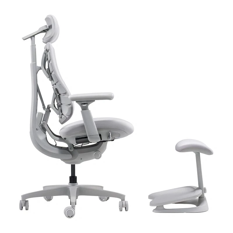 LiberNovo Omni Cadeira de escritório ergonómica dinâmica, Cinzento, Mesh, altura do assento 45 cm, braços ajustáveis 3D, capacidade 120 kg