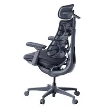 LiberNovo Omni Cadeira de escritório ergonómica com encosto ativo e função de massagem, preta