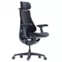 LiberNovo Omni Cadeira de escritório ergonómica com encosto ativo e função de massagem, preta