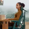 LiberNovo Omni Cadeira de escritório ergonómica com apoio lombar ativo e massagem - verde