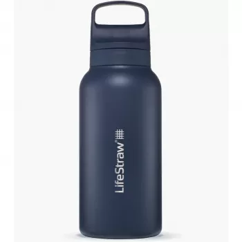 Garrafa com filtro de água LifeStraw Go 2.0 aço inoxidável 1L - Ägäisches Meer