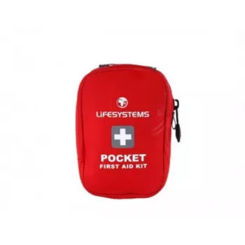 Lifesystems Pocket First Aid Kit – kit de primeiros socorros de viagem compacto de 16 peças com bolsa de nylon ripstop, vermelho