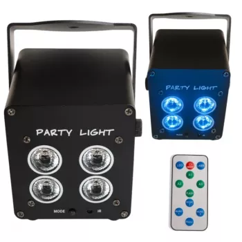 LIGHT4ME ACCU PAR 4x3W projetor PAR LED RGB recarregável 360