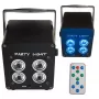 LIGHT4ME ACCU PAR 4x3W projetor PAR LED RGB recarregável 360