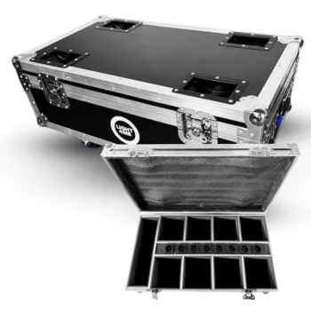LIGHT4ME ACCU PAR 6x10W CASE 8IN1 Flight case com 8 projetores LED PAR