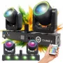 LIGHT4ME CLONE 2 Aparelho de iluminação multiefeitos 3-em-1 - Derby, Strobe, Laser com DMX e comando IR