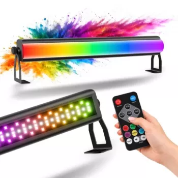 LIGHT4ME FROST BAR 72x3W RGB LED Wash Bar com controlo DMX, ângulo de projeção 25°, caixa em alumínio, preto