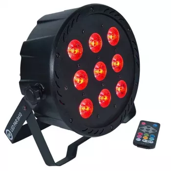 LIGHT4ME LED PAR 9x10W MKII RGBW com controlo remoto IR
