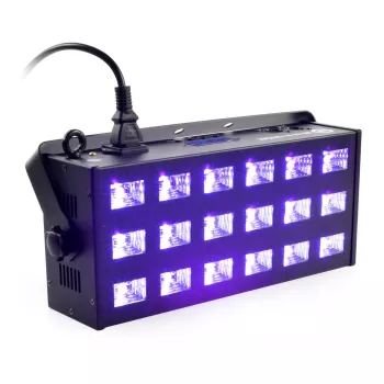 LIGHT4ME LED UV 18x3W DMX refletor + estroboscópio
