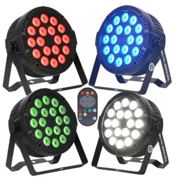 Projetor de palco LED LIGHT4ME PAR RGBW 18x10W