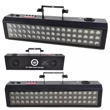 LIGHT4ME UV DMX BAR 54x3W Luz de efeito LED UV