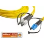Lightwin LDP-09 FC-LC 3.0 OS2 cabo patch de fibra ótica duplex monomodo, 3m, amarelo LSZH, FC para LC UPC