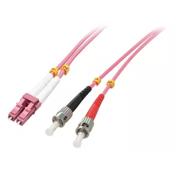 LINDY 15m LC para ST OM4 Multimodo Duplex Cabo de fibra ótica, LSZH, violeta 46355
