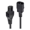 Cabo de alimentação LINDY 1m C14 para C15 Hot Condition - ficha IEC C14 para conector fêmea C15, H05VV-F, 10A, 250V, preto