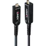 Lindy 20m cabo Micro-HDMI híbrido de fibra ótica 8K60 LSZH com conectores HDMI removíveis 38542