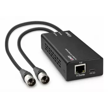 LINDY Descodificador de áudio Dante para XLR de 2 canais 70619