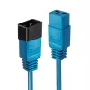 Lindy Cabo de extensão de alimentação IEC C20 para C19 de 3 m, 16 A, azul