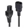 LINDY Cabo de alimentação C14 para C15 3m, ficha IEC C14 para conector fêmea IEC C15, 10A 250V, H05VV-F, preto