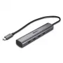 Lindy Hub USB 3.2 Gen 2 Type-C de 4 portas para ligar quatro dispositivos USB Type-C à porta USB Type-C do computador (43384)