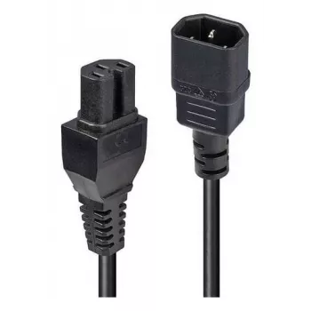 Cabo de alimentação LINDY 5m C14 para C15 – ficha IEC C14 para conector fêmea IEC C15, 250V 10A, preto