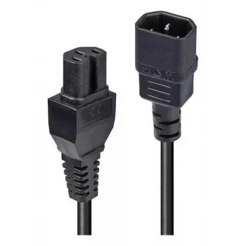 Cabo de alimentação LINDY 5m C14 para C15 – ficha IEC C14 para conector fêmea IEC C15, 250V 10A, preto