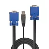 Cabo combinado KVM e USB LINDY 2m