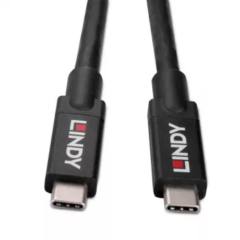 Lindy 43439 USB 3.2 Gen 2 Cabo ativo de USB-C para USB-C, 8 m, 10 Gbps, 8K60, 100 W PD