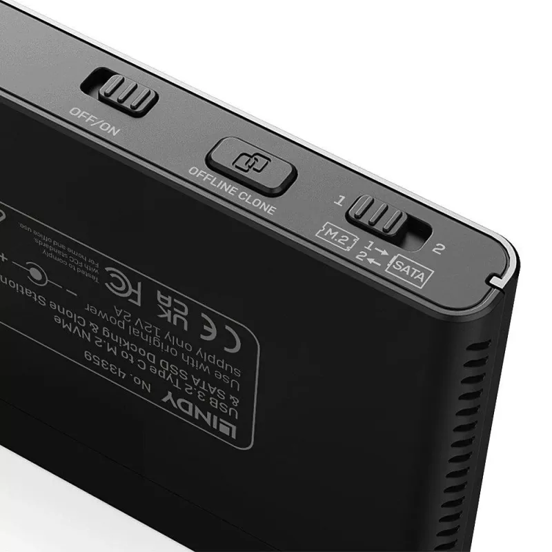 Caixa LINDY USB 3.2 Gen 2x2 Type-C para SSD M.2 NVMe - 20 Gbit/s, alumínio