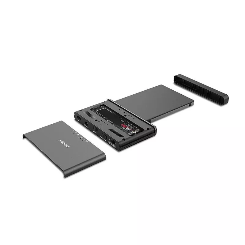 Caixa LINDY USB 3.2 Gen 2x2 Type-C para SSD M.2 NVMe - 20 Gbit/s, alumínio