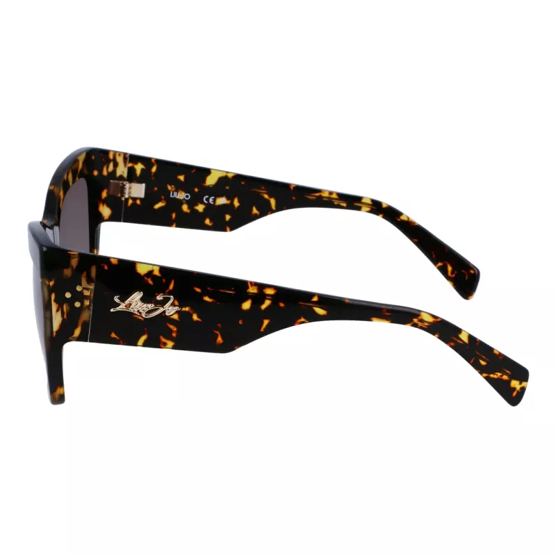 Óculos de sol de mulher LIU JO LJ785S Havana acetato armação angular castanha lentes tingidas castanhas 61 mm