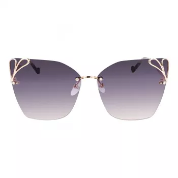 LIU JO Óculos de sol de mulher aviador LJ150S6213714 armação dourada lentes castanhas degradê 62mm