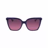 Óculos de sol de mulher em forma de olho de gato LIU JO LJ773S-500 - armação de acetato preta com lentes cinzentas degradê - 57 mm