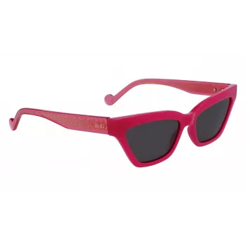 Óculos de sol de mulher LIU JO LJ781S-525 Butterfly Havana acetato lente degradê castanha 55 mm