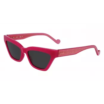 Óculos de sol de mulher LIU JO LJ781S-525 Butterfly Havana acetato lente degradê castanha 55 mm