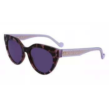 Óculos de sol LIU JO mulher LJ782S-516 formato cat-eye - Pink Havana, castanho degradê, 53 mm