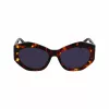 LIU JO mulher LJ786S-244 óculos de sol quadrados, armação Havana, lentes degradê castanhas, 54 mm