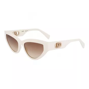 Óculos de sol de mulher LIU JO LJ800S Butterfly cat-eye Havana acetato castanho degradê UV400
