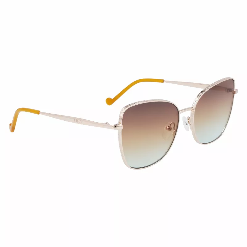 Óculos de sol LIU JO mulher 46591-717 Havana acetato armação quadrada lentes degradê castanhas 55/17/140 mm