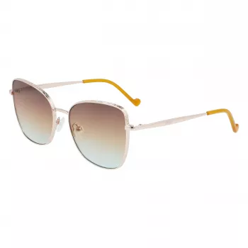 Óculos de sol LIU JO mulher 46591-717 Havana acetato armação quadrada lentes degradê castanhas 55/17/140 mm