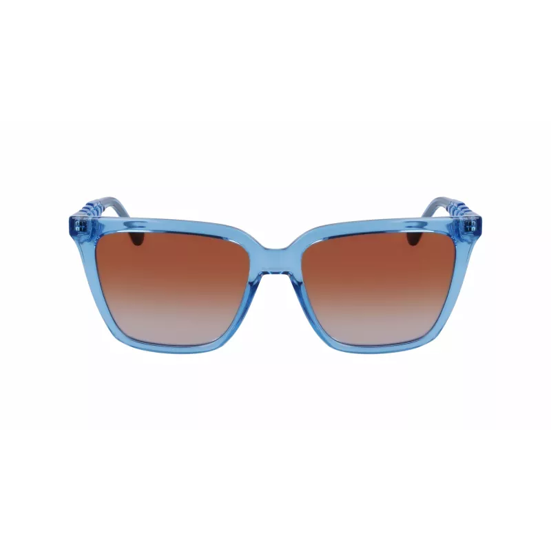 Óculos de sol de mulher LIU JO LJ780S-425 armação de acetato borboleta quadrada castanho Havana lente degradê 56 mm