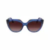 Óculos de sol de mulher LIU JO LJ783S-416 armação azul olho de gato lentes cinzentas degradê 55mm