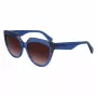 Óculos de sol de mulher LIU JO LJ783S-416 armação azul olho de gato lentes cinzentas degradê 55mm