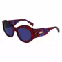 Óculos de sol de mulher LIU JO LJ786S-665 armação de metal borboleta ouro rosa lentes castanhas degradê 54mm