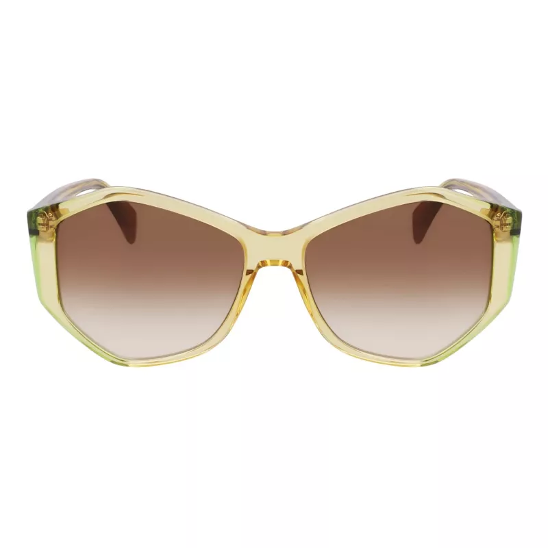 LIU JO Óculos de sol de mulher LJ797S5715707 Havana armação geométrica lentes castanhas degradê 57mm