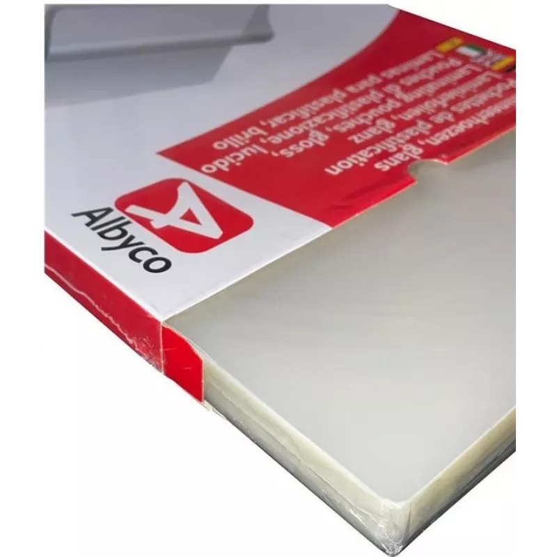 LMG Bolsas de plastificação A5 brilhantes, 100 mícrons, pack de 100