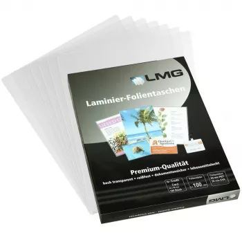 LMG Signaltechnologie 25 películas de plastificação brilhantes para A3, 125 mícron