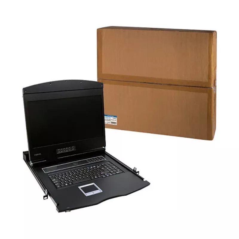 Consola KVM LCD de 19 polegadas LOGILINK com VGA, layout de teclado US (LC902US)